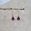 9ct Rhodolite Garnet Drops