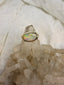 Crystal opal signet ring